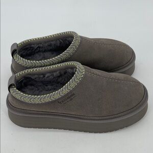 Kookaburra By Ugg Gray Burree Platform Slippers Women Size 10 NWOT